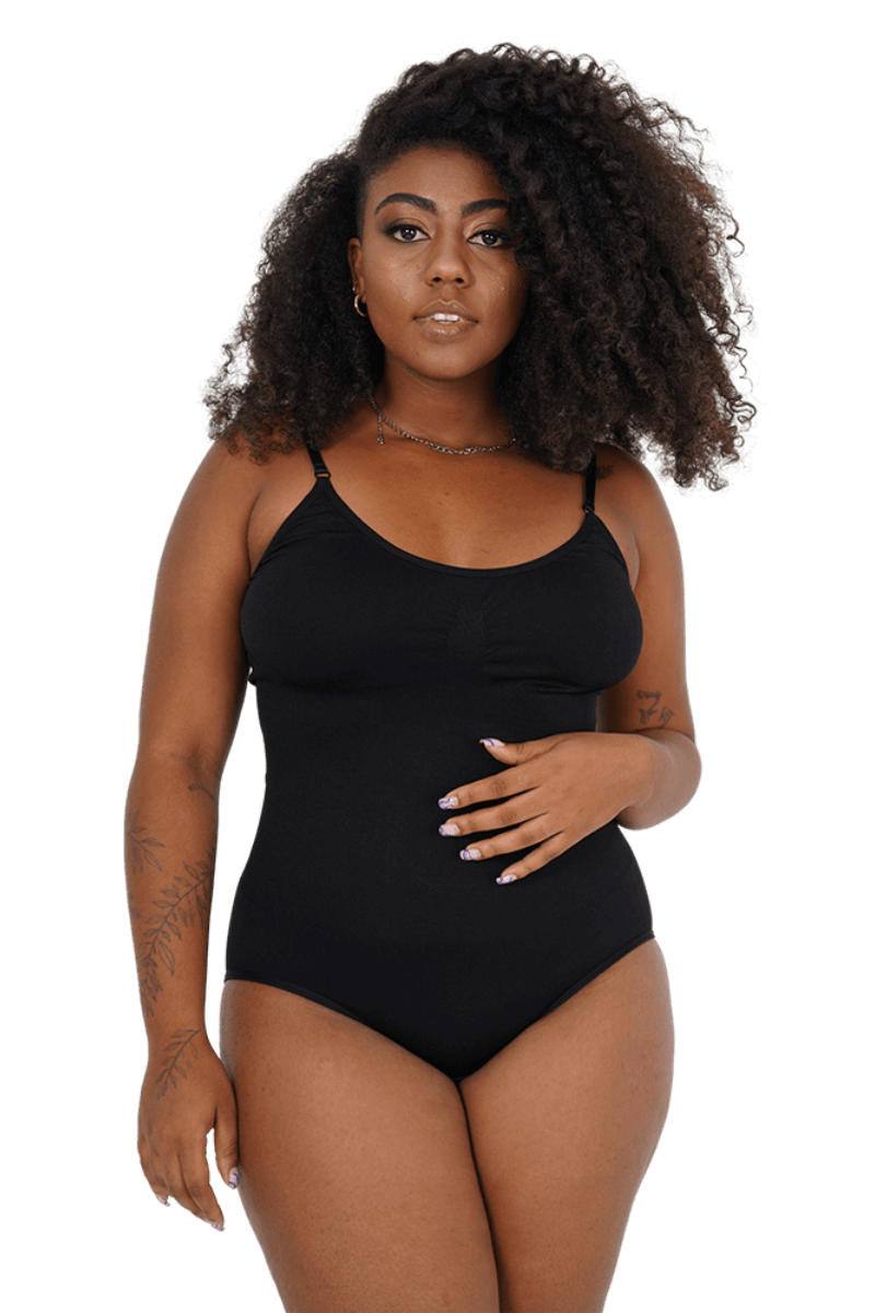 Womens Snatched Body Shapewear Bodysuit in Chocolate Brown Size