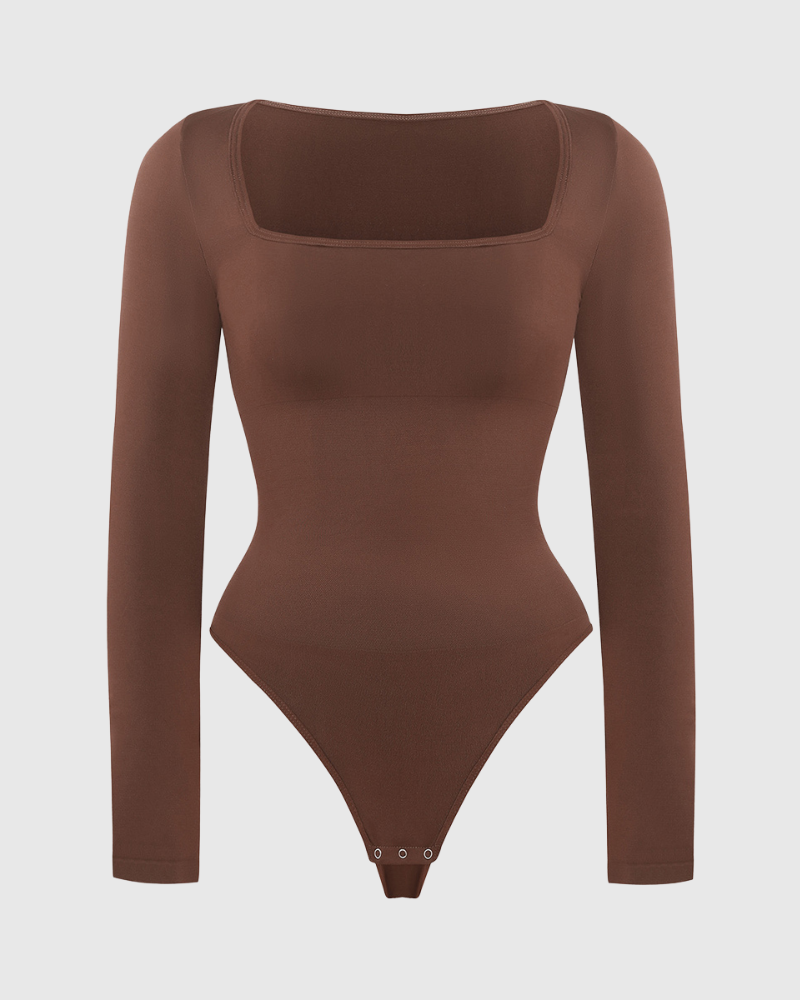 Long Sleeve Square Neck Bodysuit