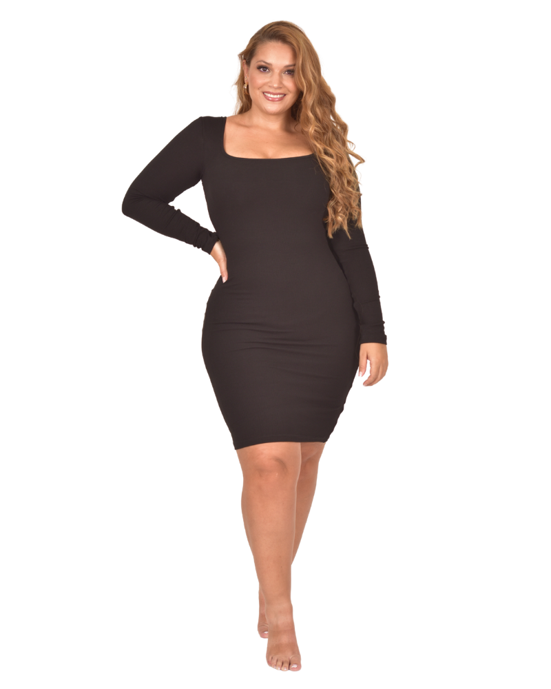 Built-In Shapewear Long Sleeve Mini Lounge Dress