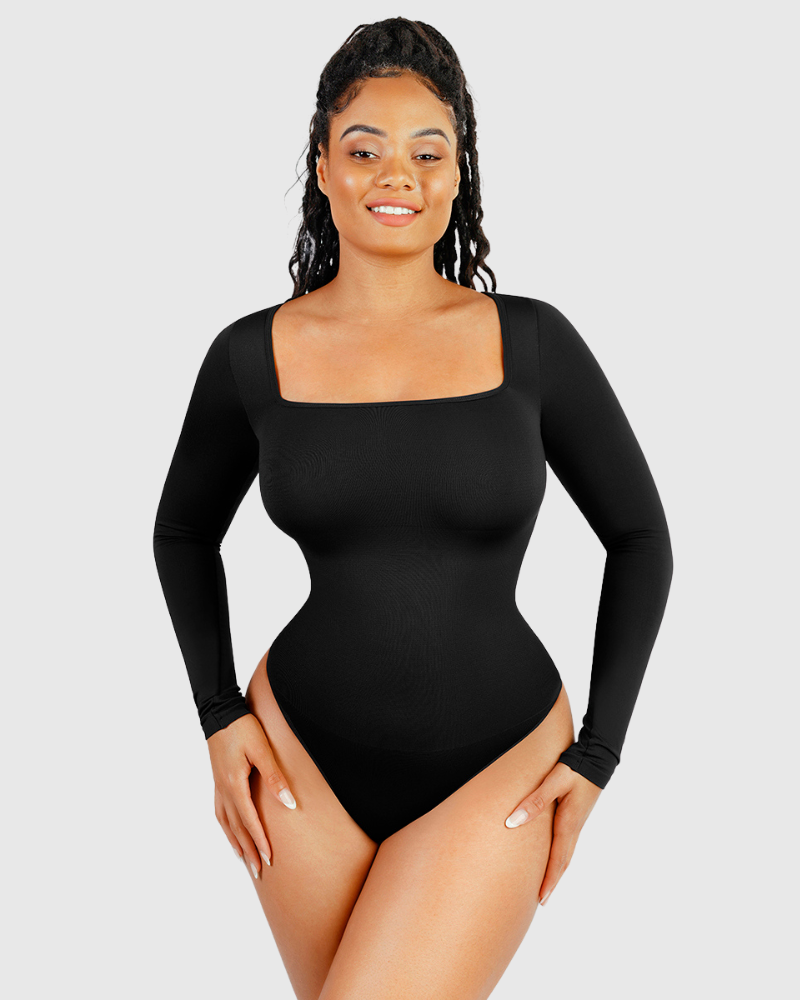 Long Sleeve Square Neck Bodysuit