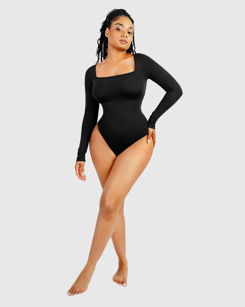 Long Sleeve Square Neck Bodysuit