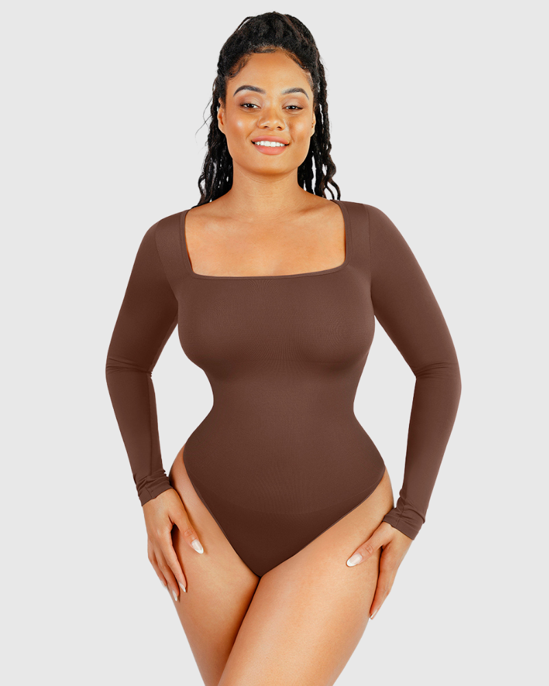 Long Sleeve Square Neck Bodysuit