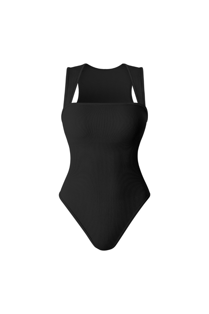 Racerback Wide Straps Bodysuit