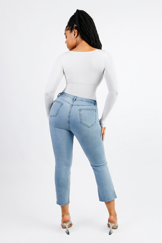 Long Sleeve Square Neck Bodysuit