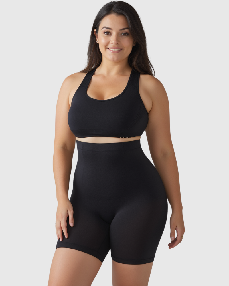 High-Waist Compression Shorts (2 Pcs)
