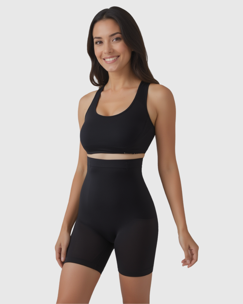 High-Waist Compression Shorts (2 Pcs)