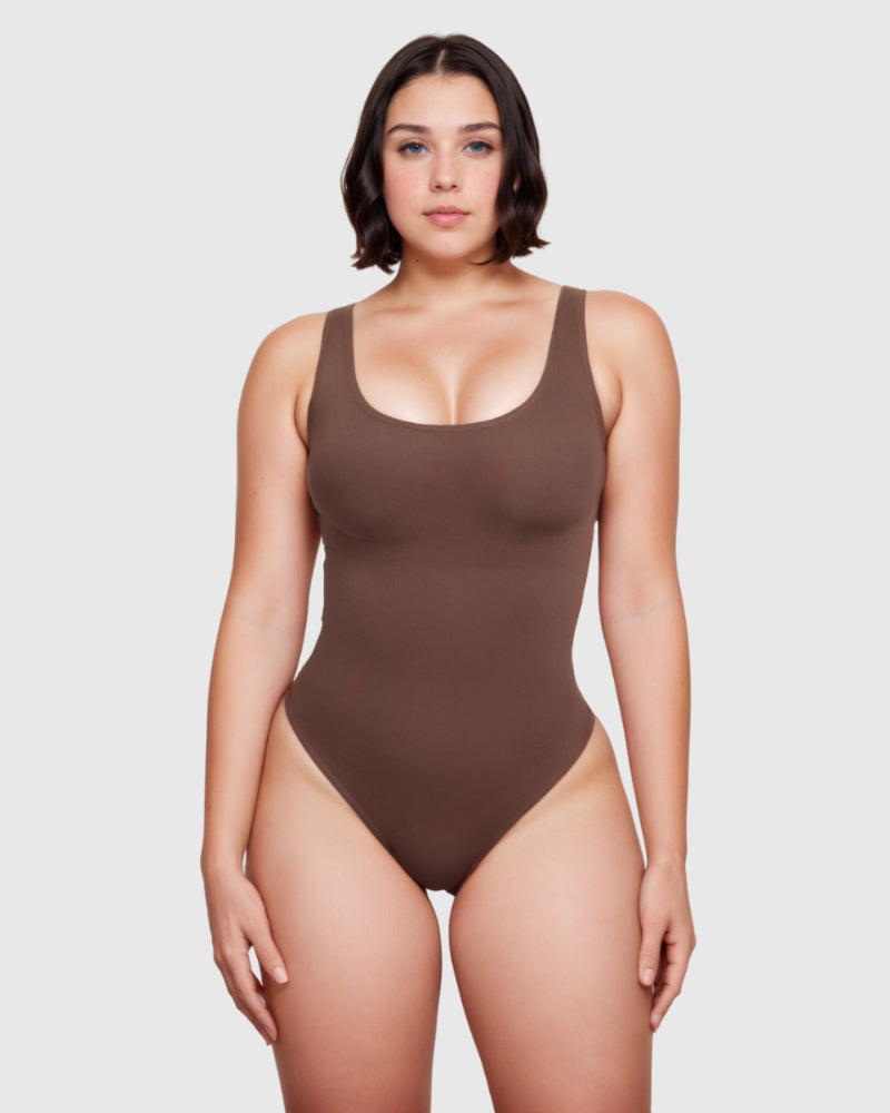 Square Neck Snatched Bodysuit