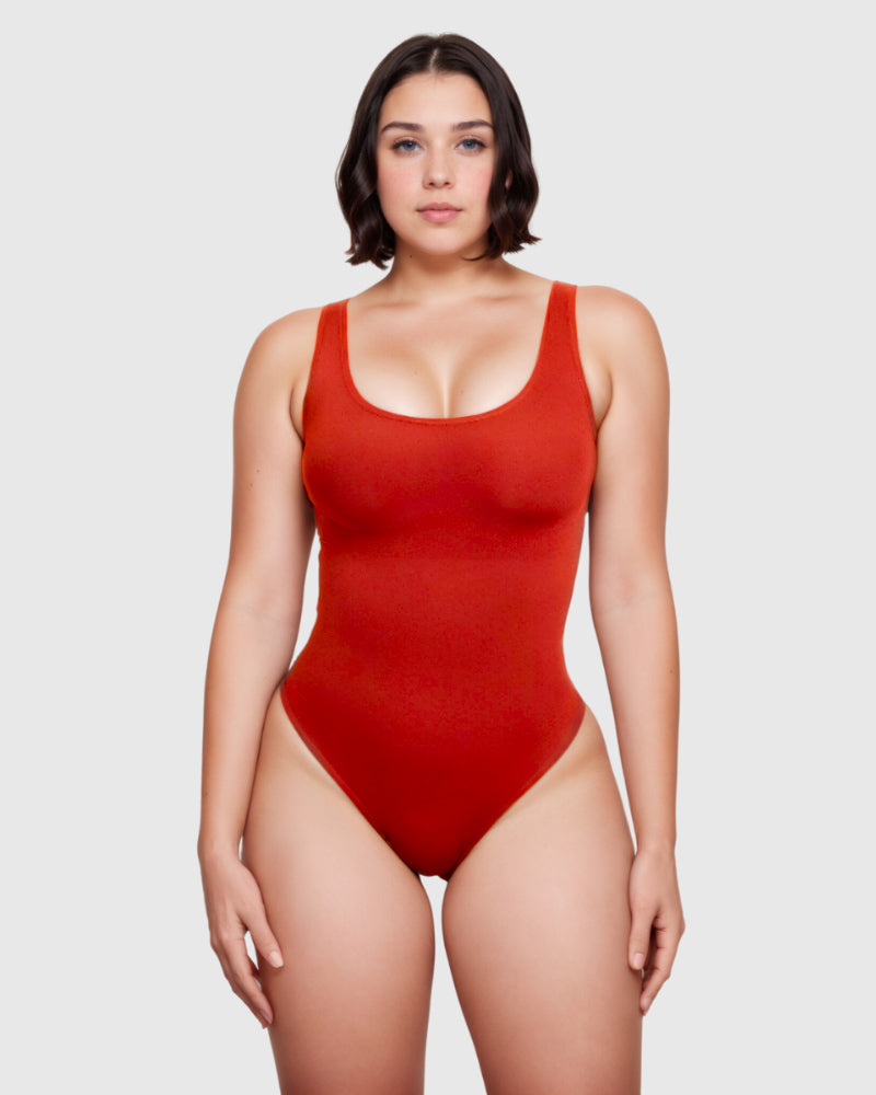 Square Neck Snatched Bodysuit