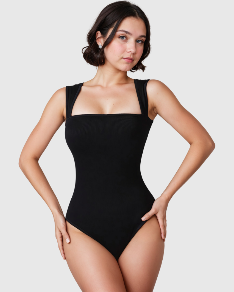 Racerback Wide Straps Bodysuit