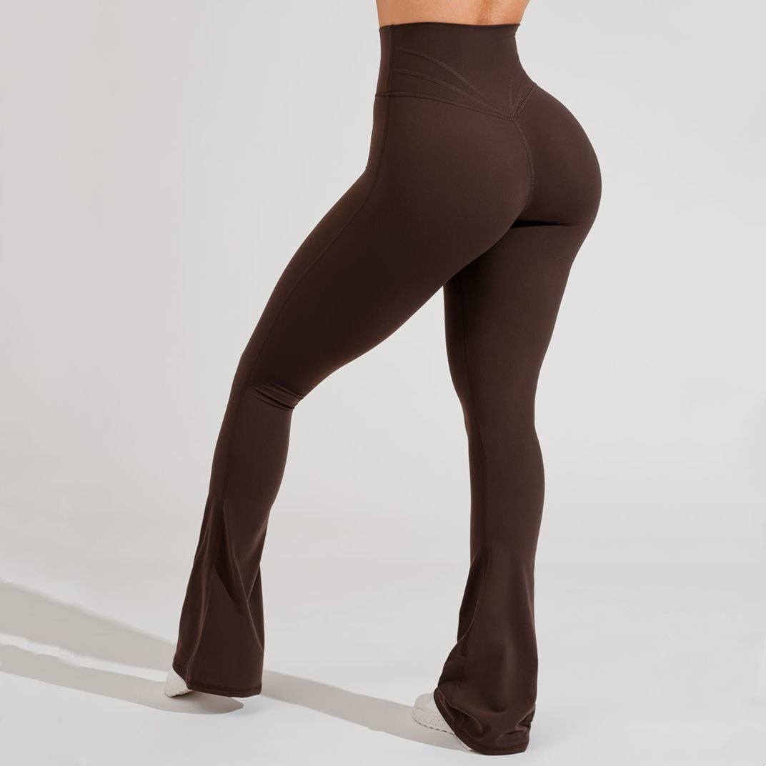 High-Waisted Flare Leggings (Flat Waist)